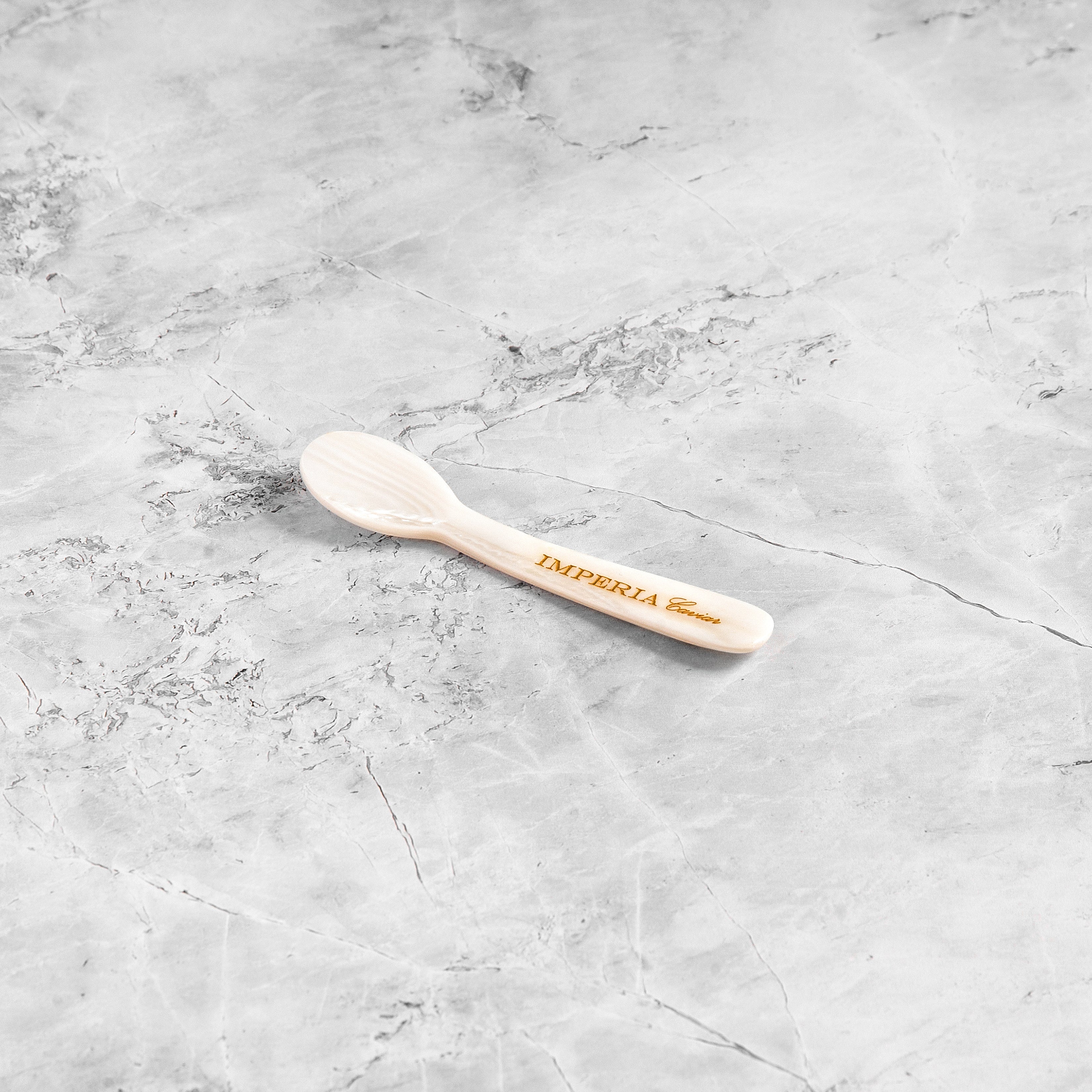 Set Of 6 Mother-of-pearl 11.5 Cm X 3 Cm Mop Caviar Spoons With Round