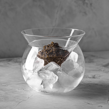 Caviar Glass Chiller Serving Set