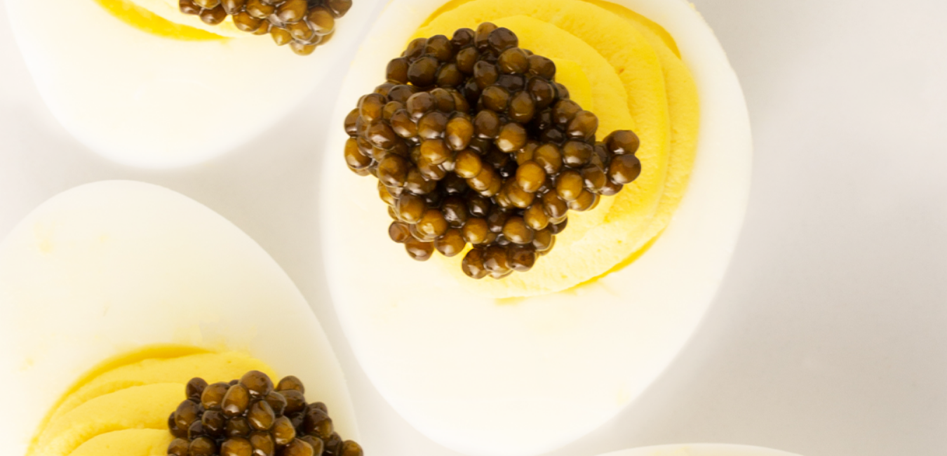 Caviar and eggs? This is egg extravaganza. A vitamin boost filled with powerful flavor, a traditional caviar serving
